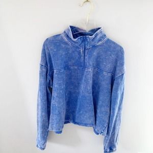 So Lounge Life 1/4 Zip Pullover S NWOT blue